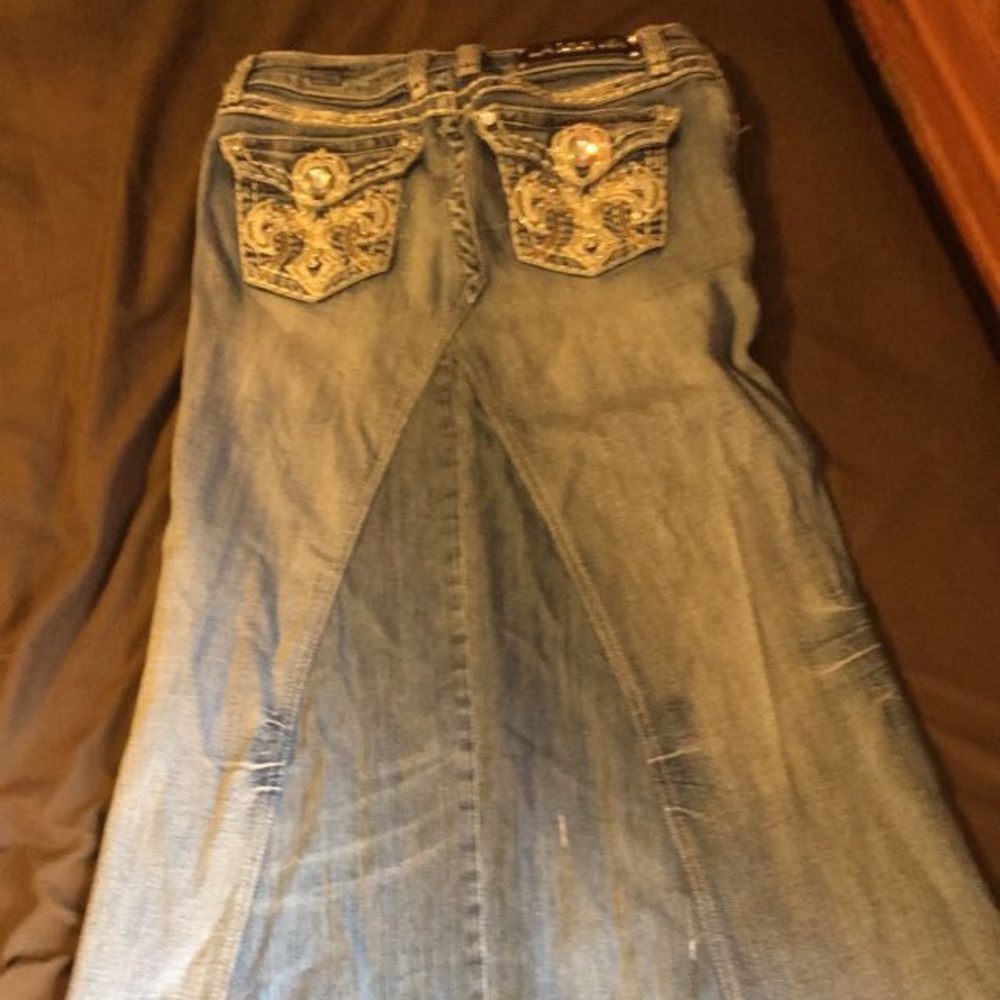 Long L.A.Idol Jean skirt - Picture 4 of 6
